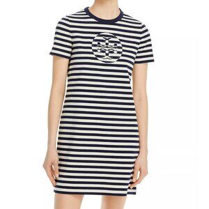 Tory Burch Striped Logo T-Shirt Dress
